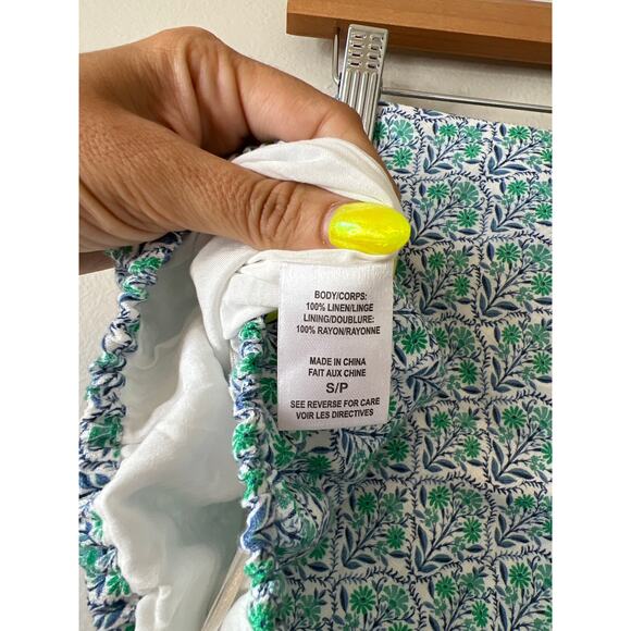 NWT Cami NYC Lenore One Shoulder Crop Top Blouse in Turquoise Wallpaper - Picture 7 of 10